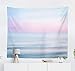 Ocean Tapestry,ONELZ The Beach Tapestry Sunset Sky and Blue Tapestry Ocean Nature with Beach Pink Tapestries Pastel Tapestry Wall Tapestry for Bedroom 60 L x 80 W,Pink Sunset