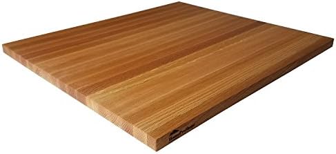 HomeProShops Wood Butcher Block Cutting Board - 3/4" x 18" x 21" - Solid Red Oak w Mineral Oil Applied - Reversible