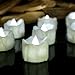 Youngerbaby 12pcs Cool White Flickering Timing Function Flameless LED Tea Lights Candles with Timer(6 hrs on 18 hrs Off),Wax Dripped Battery Operated Electronic Candles for Wedding, Party, Chirstmas