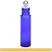 Rioa 10ml(1/3oz) Roll on Glass Bottle- Set of 6 for Essential Oil - Empty Aromatherapy Essential Oils, Perfume Bottles - Refillable Slim with Metal Ball and Black Plastic Lid