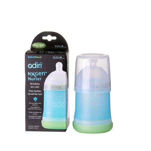 Adiri Newborn Baby Bottle Blue, 5.5 Ounce (Discontinued by Manufacturer)