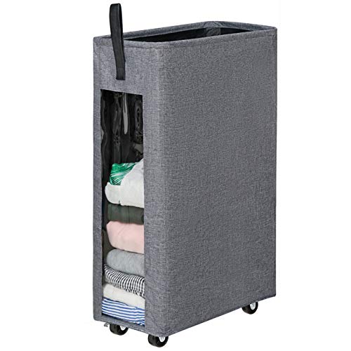 Chrislley 2 Pack Laundry Hampers Dark Light with Handles Sturdy Laundry