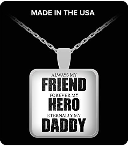 Son Father Necklace - Friend Hero Daddy - Father's Day Gift Ideas