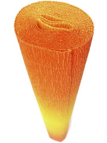 Italian Crepe Paper roll 180 gram - 576/9 YELLOW ORANGE NUANCE