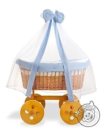 Korbwagen Baby Krippe Bett Wiege Eiche Ausfuhrung Blauer Rand