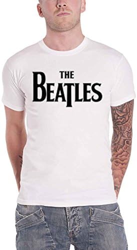 The Beatles T Shirt Classic Drop T Band Logo Official Mens