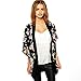 Women Floral Printed Splice Chiffon Shawl Kimono Cardigan Tops