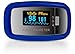 AccuMed CMS-50D1 Fingertip Pulse Oximeter Blood Oxygen Sensor SpO2 for Sports and Aviation. Portable and Lightweight with LED Display, 2 AAA Batteries, Lanyard and Travel Case (Blue)