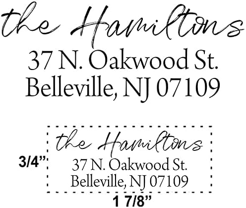 Custom Self Inking Address Stamp - Personalized Return Address Stamps - 8 Ink Colors Available - Hand Lettered Brush Script | Thousands of Impressions