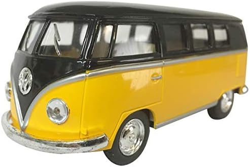 JGG Plastic 1962 Kombi Volkswagen Classical Toy Bus For Kids (Black & Yellow )
