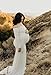 Saslax Women's Off Shoulders Sweetheart Neckline Long Sleeves Maternity Slim Fit Gown for Photography Dress Off White M