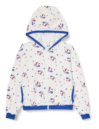 Fred's World by Green Cotton Mädchen Tangle Hoodie Zip Jacket Cardigan Sweater, Balsam Cream/Pink Haze/Star Blue, 134 EU