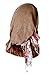 ShariRose Boho chic headscarf tichel headwear for women with pink floral lace wrap! Handmade (075)