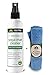 ASUTRA Yoga Mat Cleaner Spray (Energizing Peppermint), 4 fl oz - No Slippery Residue, Organic Essential Oils, Deep-Cleansing for Fitness Gear & Gym Equipment, Microfiber Towel Included