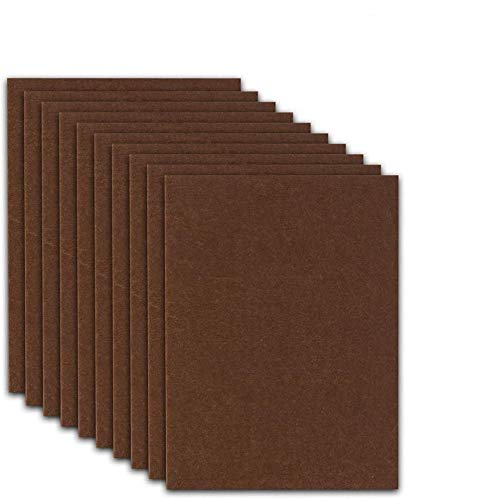 Zitrades Furniture Pads - 10 Pack - 20cm x 15cm x 3mm Thick - Self-Stick Felt Floor Protector Pads for Furniture Hardwood Floors - Cut into Any Shape