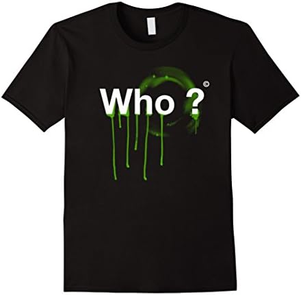 Mens Who? The doctor time spinning typo humor T-Shirt Medium Black