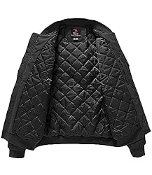 BGOWATU Men's Jacket Windproof Qulited Bomber