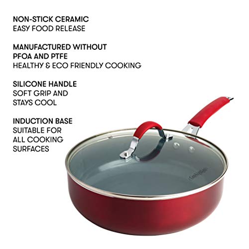Cooking Light Allure NonStick Ceramic Cookware with Silicone Stay Cool