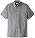 Van Heusen Men's Short Sleeve Dress Shirt Regular Fit Oxford Solid, Greystone, 17.5