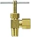 Parker Hannifin NV104C-4-2 Series NV104C Brass Angle Needle Valve, 1/4