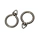 TOOGOO(R) 14 pcs Curtain Rod Rings with Eyelet---Bronze Color