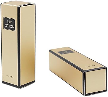 BAT Pack 2.5x2.5x8.5cm (1x1x3.4 inch) Kraft Paper Gift Grocery Packaging Box Lipstick Tube Makeup Shopping Favor Display Cosmetics Kraft Essential Oil Bottle Storage Boxes (50, Gold (Black Printing))