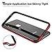 RANVOO iPhone XR Bumper Case, Hard Slim Thin Metal Case with Soft TPU Inner Frame Case for iPhone XR 6.1 Inch-Red