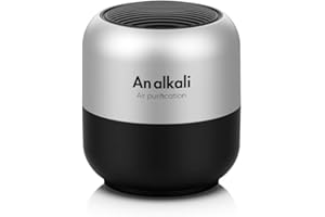 AN ALKALI Fridge Deodorizer – 1 Pack Refrigerator Odor Eliminator, Lasts 10 Years, Chemical-Free Fresh Odor Eliminator Kit, More Effective Than Baking Soda, for Kitchen Appliances, Closet, Car, Pet Areas-Black