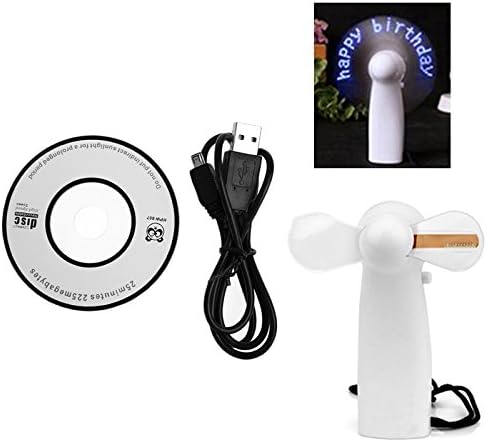 Cooling Fan Colorful LED Mini Light Battery Power With Strap #Y05# #C05# Blue Color Light
