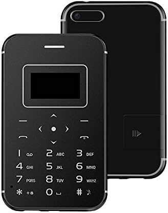 Smartphone Card Mobile PhoneCard Mobile Phone 4.8mm Ultra Thin Pocket Mini Phone X8 Alarm Clock (Black)