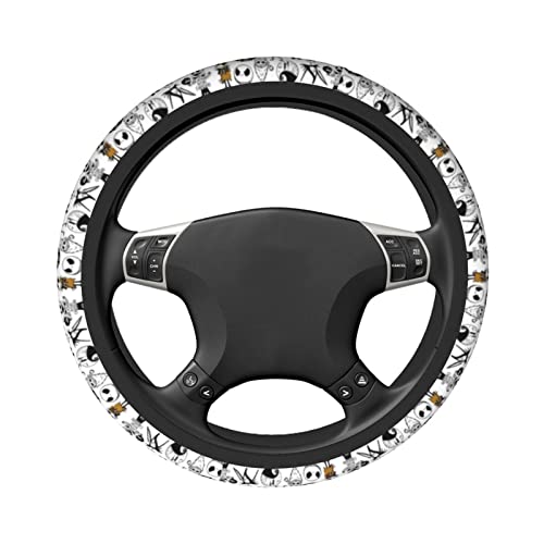 Jack Skellington Car Steering Wheel Cover , 15 inch Universal Fit for