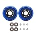 Rollerex VXT500 RipStik/Inline Skate Wheels (2-pack w/bearings, spacers and washers) (Use on Hockey Roller Blades) - Can Be Used As RipStik Caster Board Wheel Replacements
