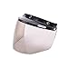Universal 3 Snap Flip Up Visor Face Shield Lens for Open Face Motorcycle Helmets by MotorFansClub (LightSmoke, One Size)