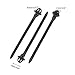 S SYDIEN Umbrella Wing Nylon Push Mount Zip Ties 100Pcs, Heavy Duty Black Wire Zips Tie Mounts, Self Locking Push Mount Cable Zip Tie for Engine Bay Wire Harness, Indoor Wires Tying (5.12
