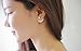 Yosoo Super Cute Girly 2 Pair Mini Pearl Crystal Rhinestone Front and Back Ear Cuff Stud Earring Set (1Pair Gold Plated +1Pair Silver Plated)