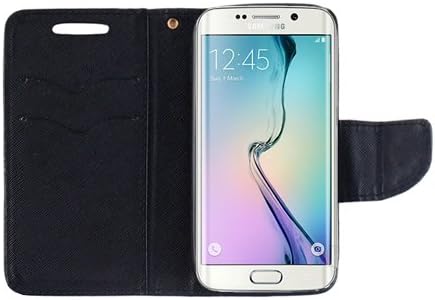 Cell-Pak SAMSUNG GALAXY S6 EDGE Tone Wallet Case - Retail Packaging - Red/Black