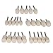 Drill Warehouse 25 Pcs Wool Felt Point Mandrel Mounted Polishing Bits White Conical Fine Abrasive Rotary Tool Accessories Kit Fit Dremel - 1/8 Inch Shank