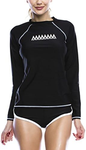 Women's Sporty Rashguard Solid (XLarge, Black)