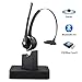 Bluetooth Headset Wireless Headset ,VicTal Office Headset with Charging Base&Noise Canceling for Cell Phone Truck Driver Call center Video Conference, Aviation, Visitor Guidance (Stereo Headset)