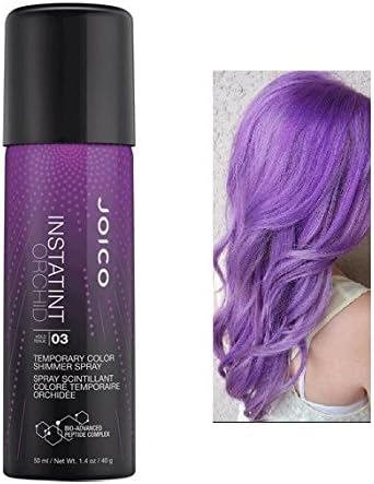 Joico InstaTint Temporary Color Shimmer Spray, 1.4 oz (with free Sleek Steel Tail Comb) (Orchid)