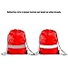 GoodtoU Drawstring Backpack Bags 10 Pcs Reflective Sack Backpack Gym Cinch Bag Red Nylon Drawstring Bag Bulk