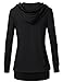 Timeson Women's Long Sleeve Classic Button Hooded Pullover Sweatshirt