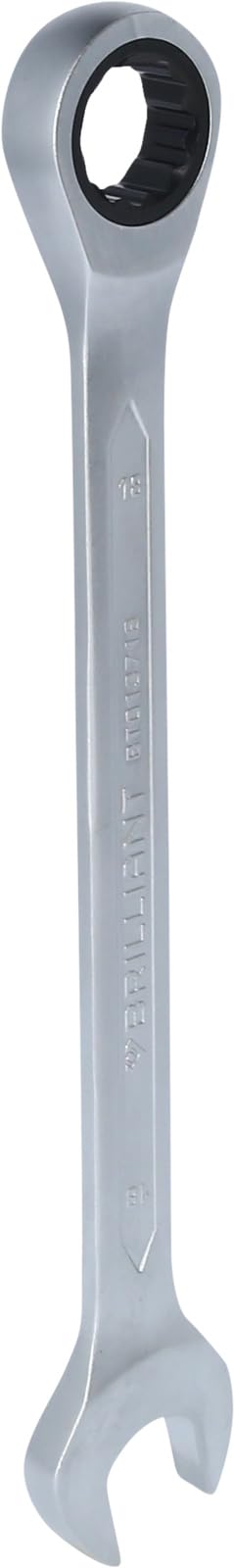 BRILLIANT TOOLS BT013718 Ratchet Ring Spanner, 18 mm [Powered by KS Tools]