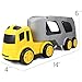 JOYIN 5 Pcs Beach Sand Toy Car Playset with 1 Carrier Truck and 4 Construction Cars, Educational Toy Vehicle for Kids Boys Girls Birthday Gift