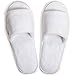 Nicely Neat 12-Pack Open Toe Coral Fleece Home, Spa, Guest, and Travel Slippers - Large (White)
