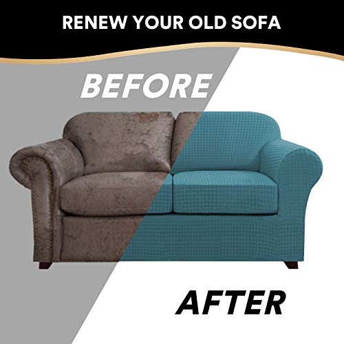 3 Piece Loveseat Sofa Covers Stretch 3D Modern Pattern Sofa Covers for