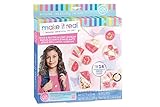 Make It Real - Gold and Glitter Accent Jewelry. DIY Necklace and Pendant Making Kit for Girls. Arts and Crafts Kit Guides Kids to Create Unique Gold and Glitter Pendants for Necklaces