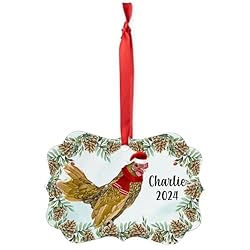 Golden Sebright Chicken Rooster Christmas Ornament