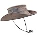 OTOO Sun Protection Bucket Fishing Hats for Men and Women Summer Outdoor SPF 50+ Boonie Cap (Gray)