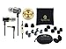 Kyoo-Up O42 in Ear Headphones, Bundle: Noise Isolating Earbuds with Mic, Earphones with case, Earbud Pouch, Premium Foam Ear Tips (Black and Gold Earbuds)